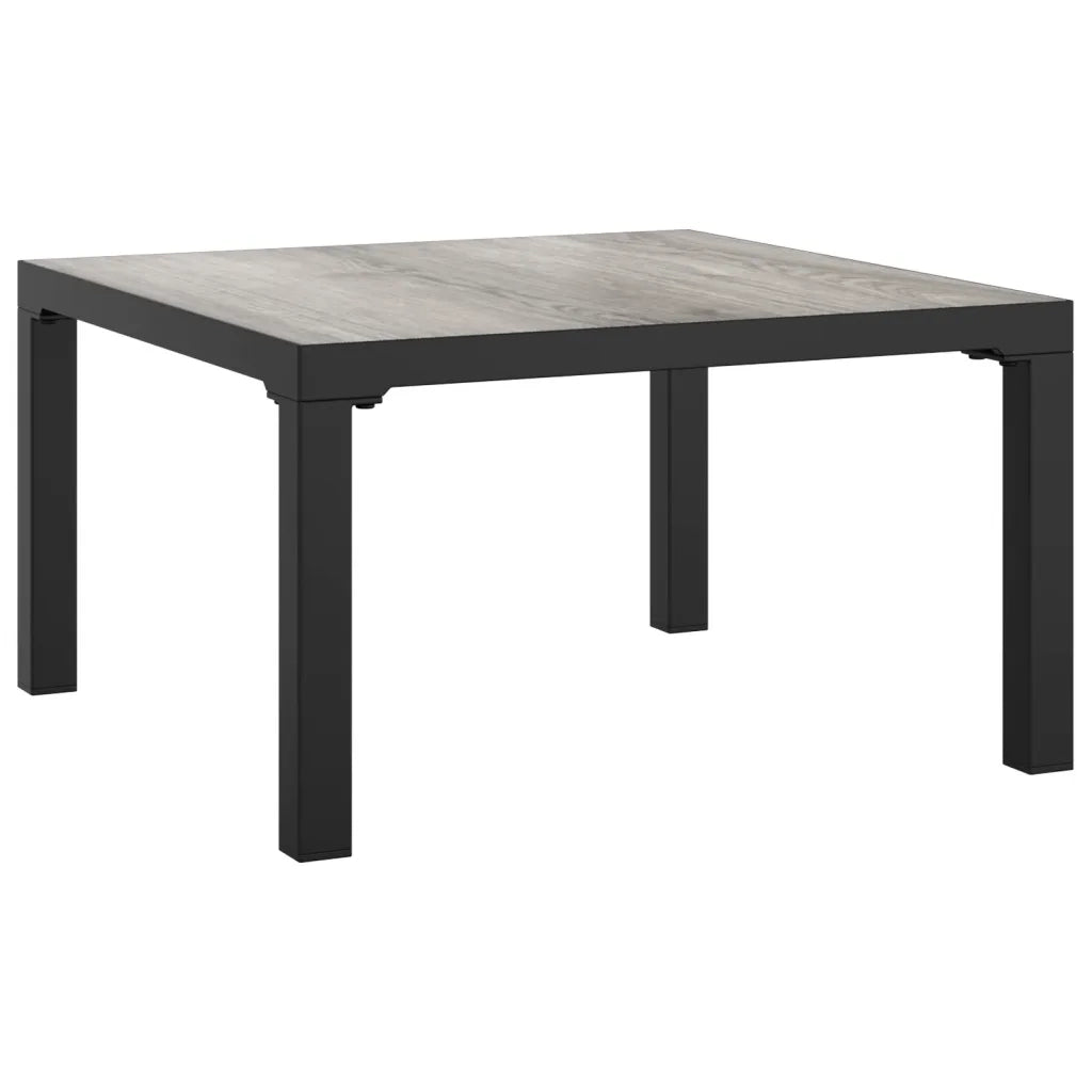 Set Salotto da Giardino 4 pz Nero e Grigio in Polyrattan 362803