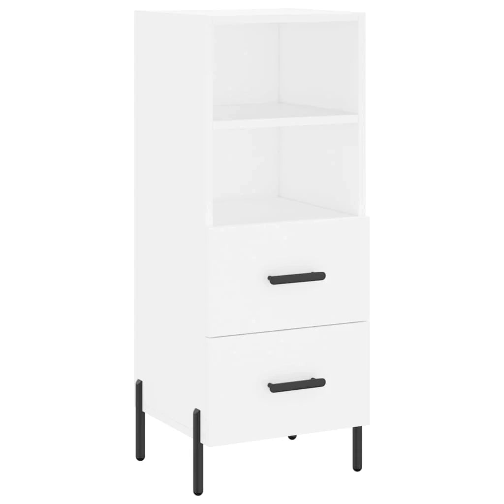Buffet credenza cassettiera mobiletto mobile contenitore organizer per cucina soggiorno salotto 34,5 x 34 x 90 cm legno ingegnerizzato bianco 02_0030269