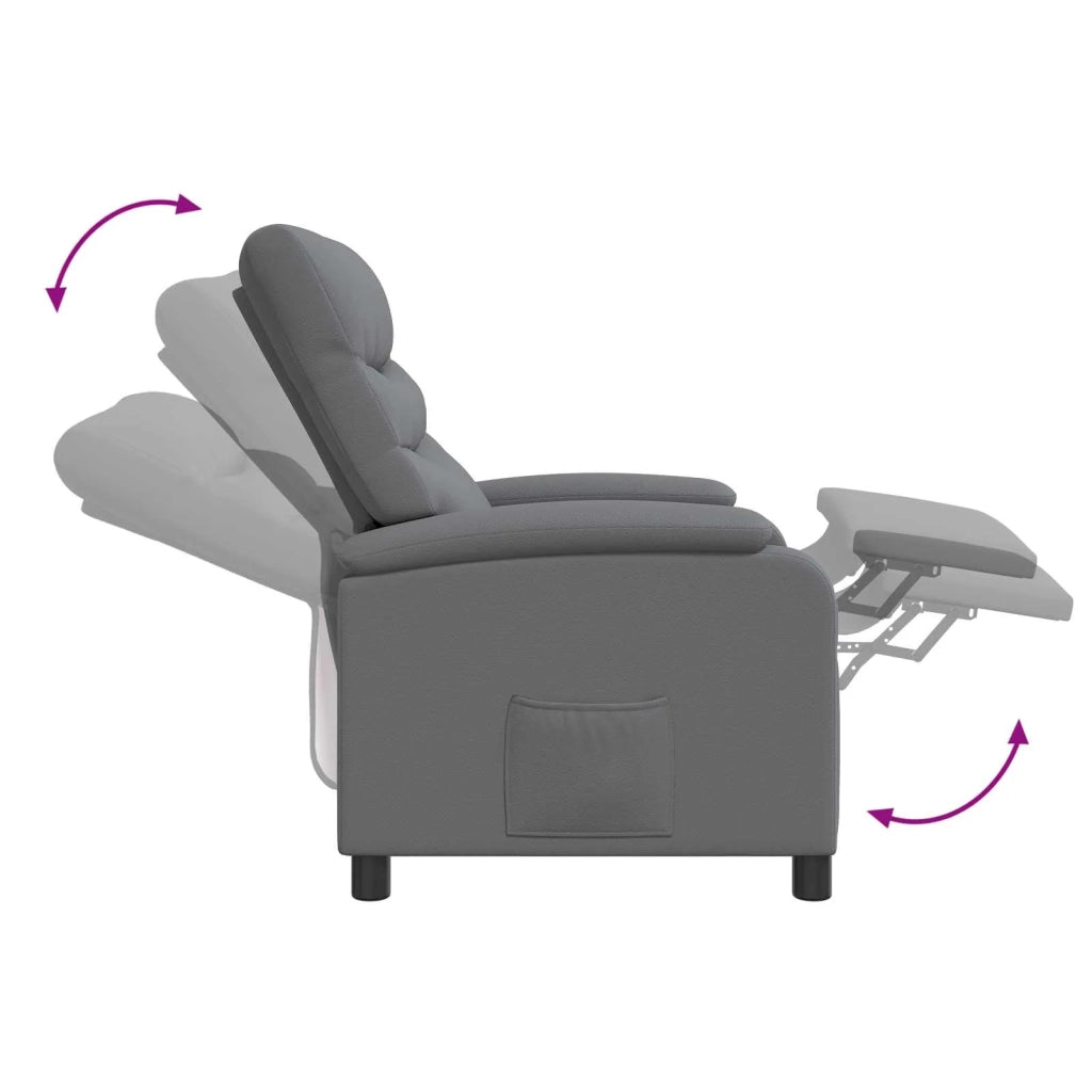 Poltrona Massaggiante Grigio Similpelle 42034904