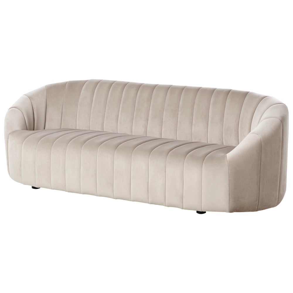 Set da salotto 6 posti in velluto con sedili imbottiti beige Soggiorno contemporaneo Design retrò Seduta imbottita