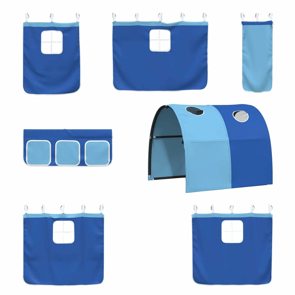 Struttura del letto loft per bambini Bianco e Blu 100 x 190 cm 42020861
