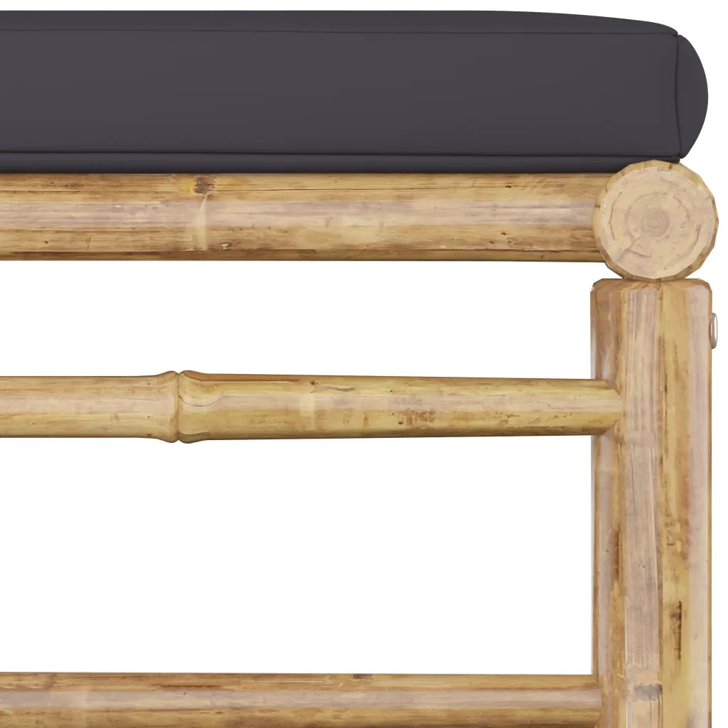 Set Divani da Giardino 6 pz con Cuscini Grigio Scuro in Bambù 3058198