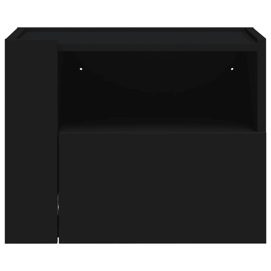 Comodini a Muro 2 pz Nero 45x30x35 cm 848314