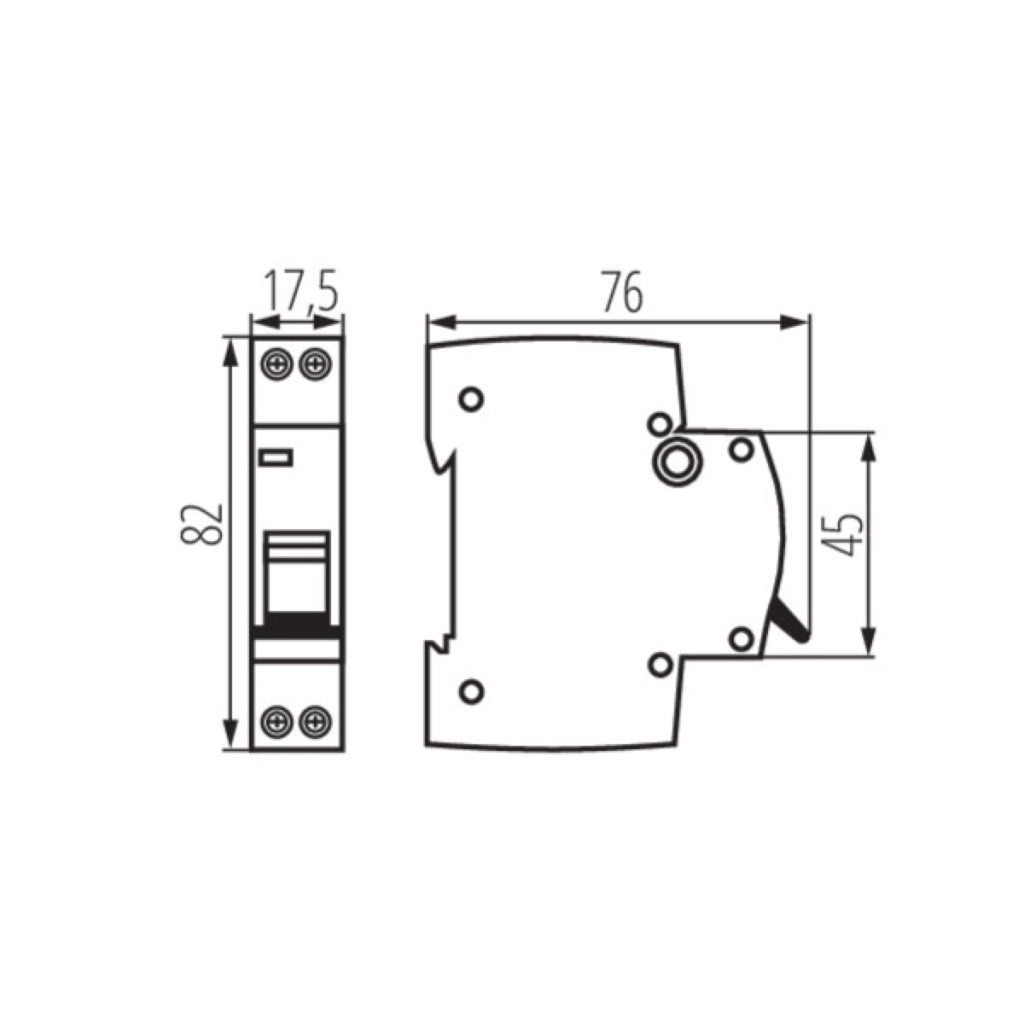Interruttore Magnetotermico 1 P+N 25A