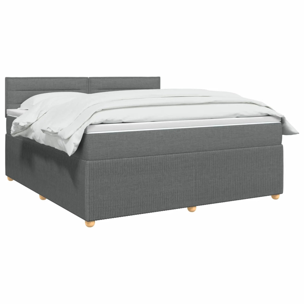 Letto box spring con materasso Grigio Scuro 140 x 200 cm 3451476