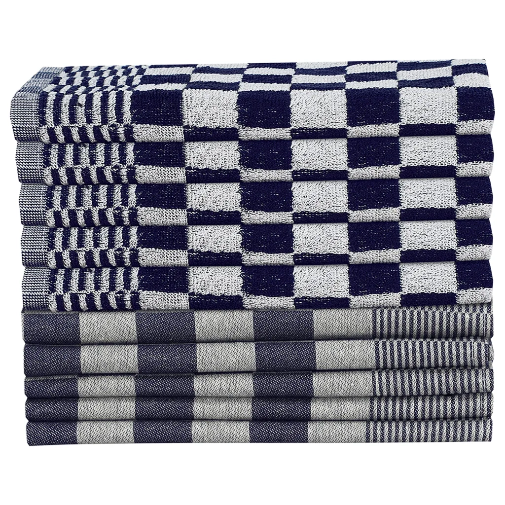 Set Strofinacci 20 pz in Cotone Blu e Bianco 136289