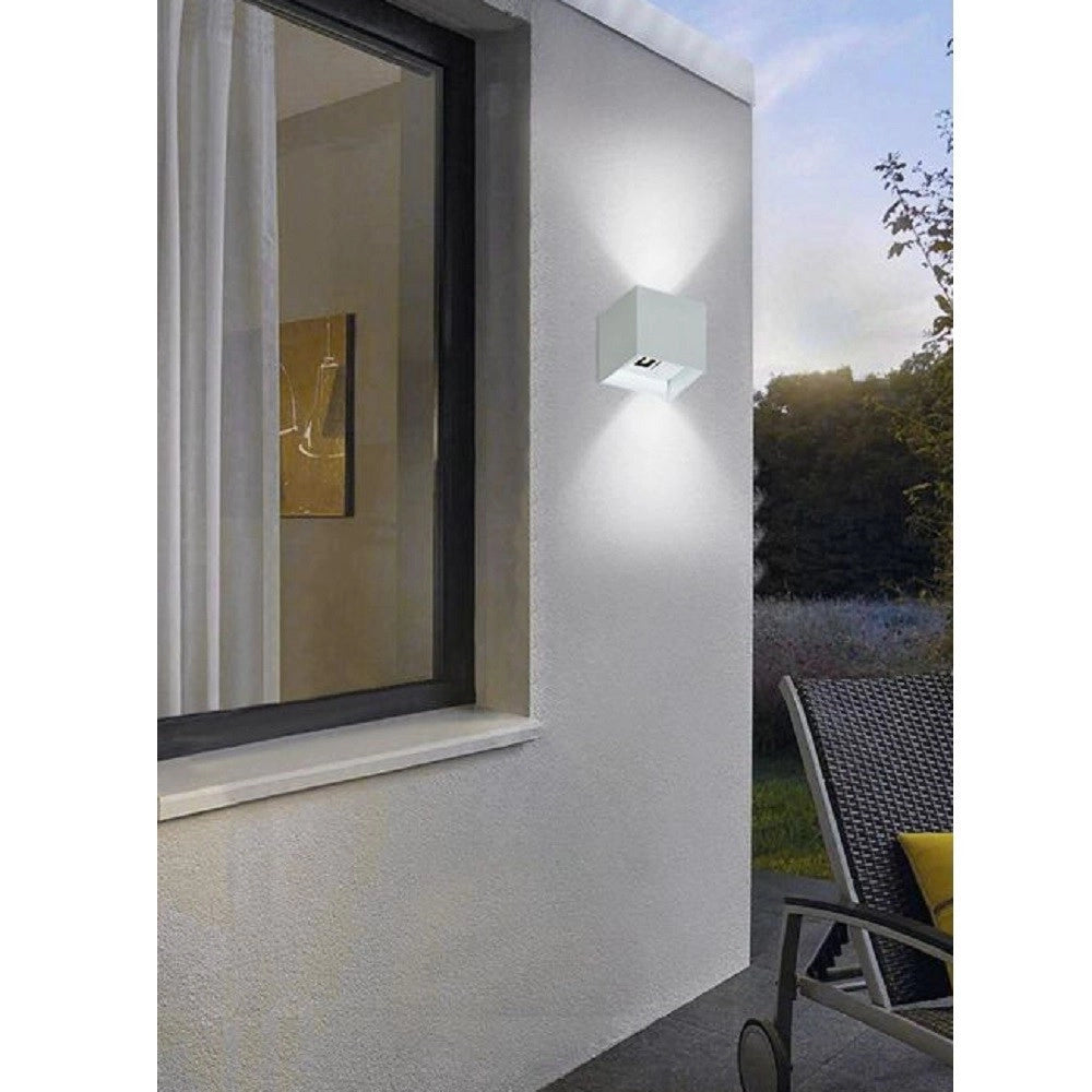 Trade Shop - Applique Da Parete 52 Led 22 W Per Esterno Doppia Emissione Luminosa Ip65 Es66-b - -bianco Freddo      -
