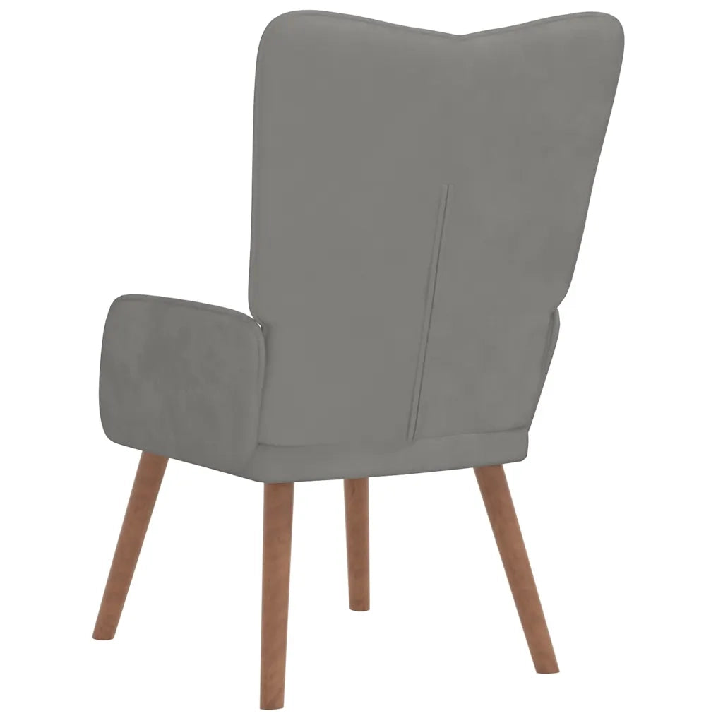 Poltrona Relax Grigio Chiaro in Velluto 327655