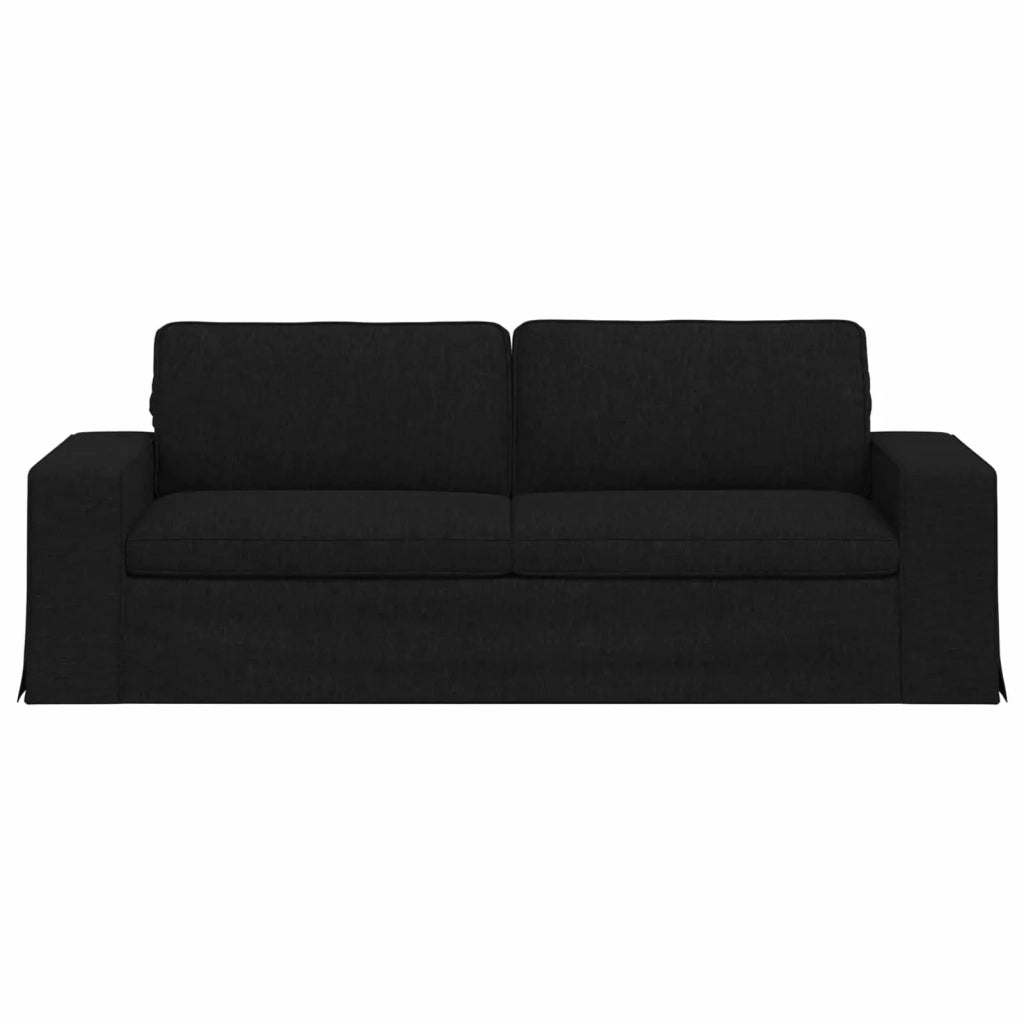 Divano Nero 222 x 80 x 82 cm Tessuto