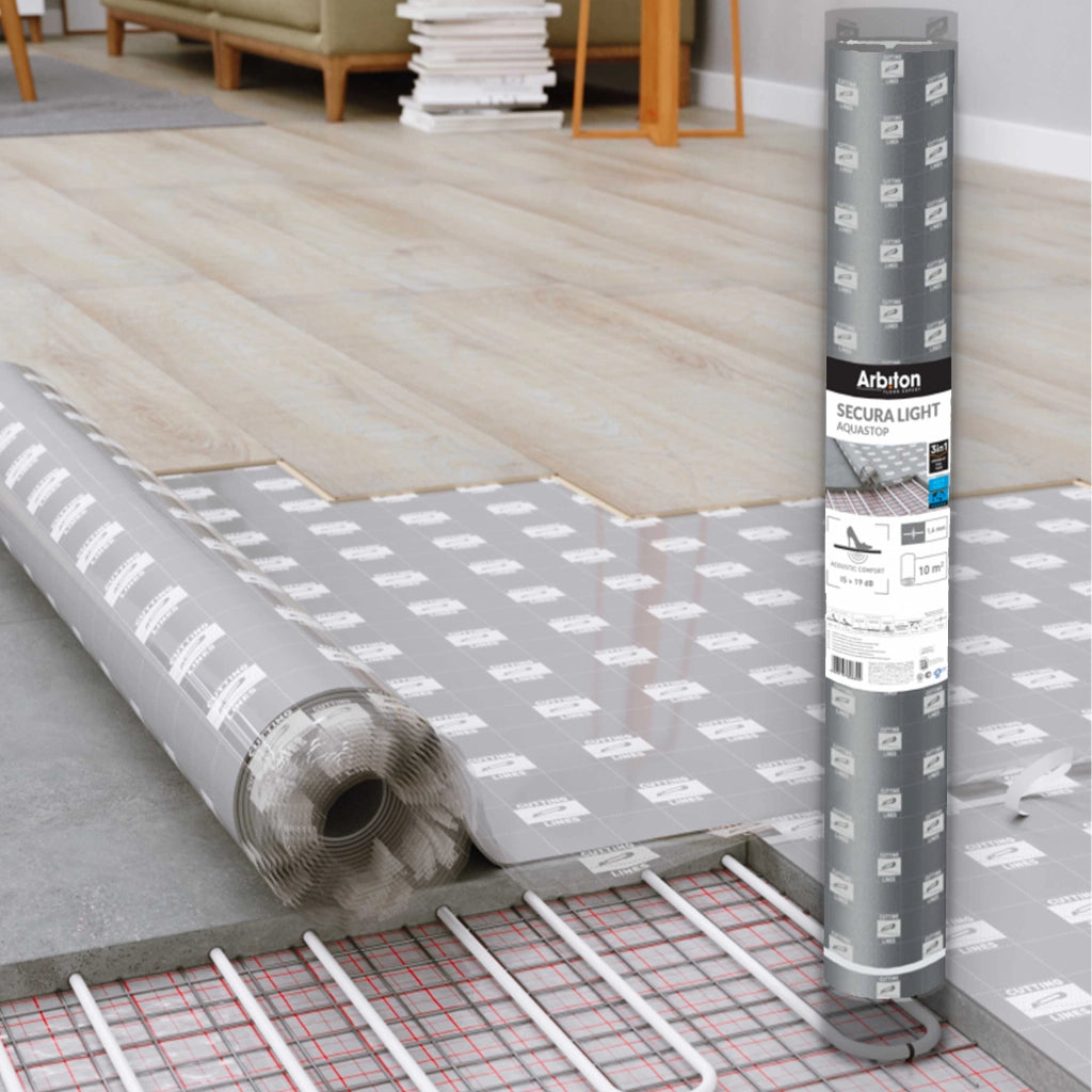 rotolo da 10mq di Tappetino Parquet, Spc, Lvt, Laminati  per Sottofondi Riscaldati e Umidità SILENZA ACQUASTOP 1,6mm