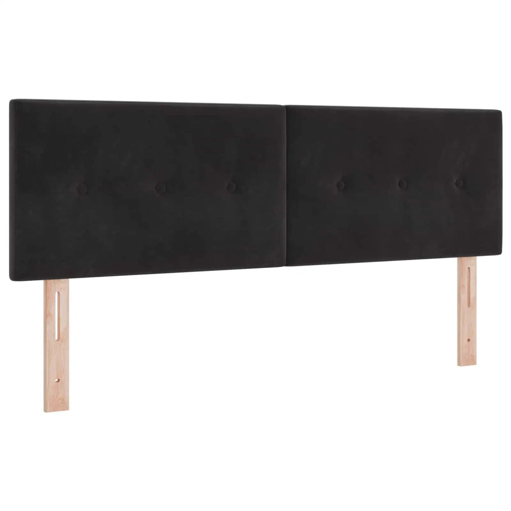 Letto box spring con materasso Nero 140 x 200 cm Velluto 3451693