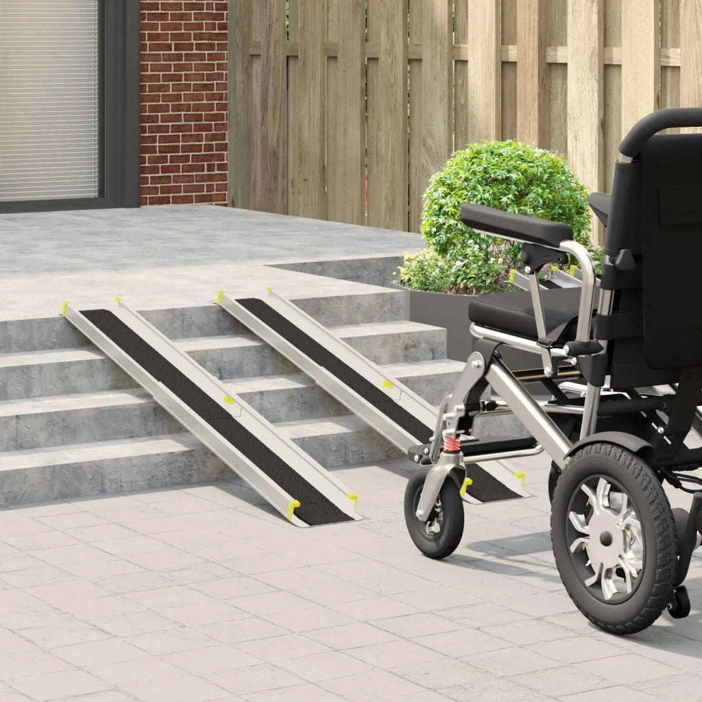 Ramp for Wheelchair 270 kg 2 pcs Nero 152 x 19 x 5,5 cm 42021091
