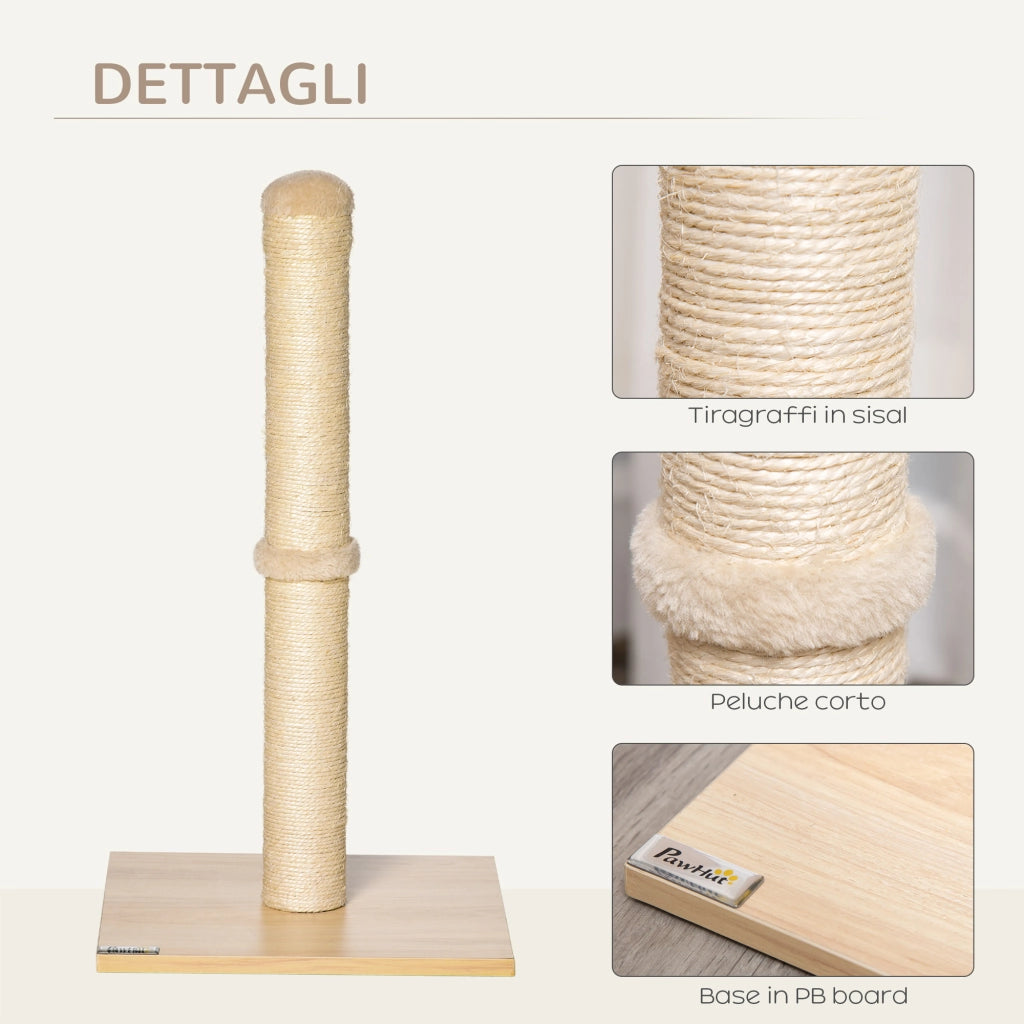 Tiragraffi per Gatti con Palo in Sisal ¨C Xylo ¨C Beige 60 cm