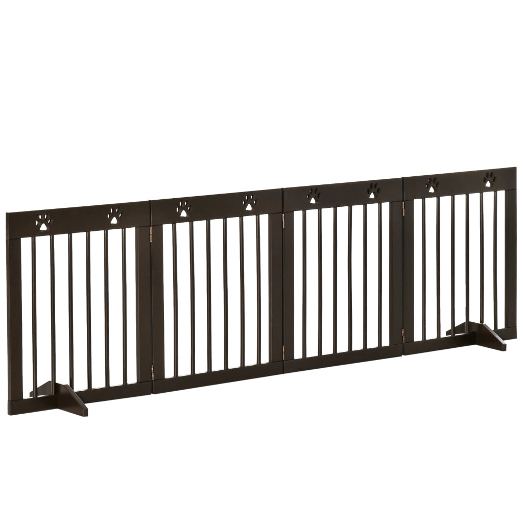 EasyComfort Cancellino per Cani taglia Piccola Pieghevole, in Legno di Pino, 204x30x61 cm, Marrone