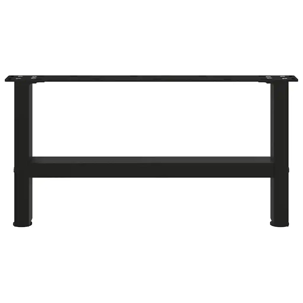 Gambe per Tavolino da Caffè Nere 2 pz 60x(30-31) cm Acciaio 4013264