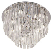 Plafoniera Monaco glamour cristallo cromata 42cm 9xG9