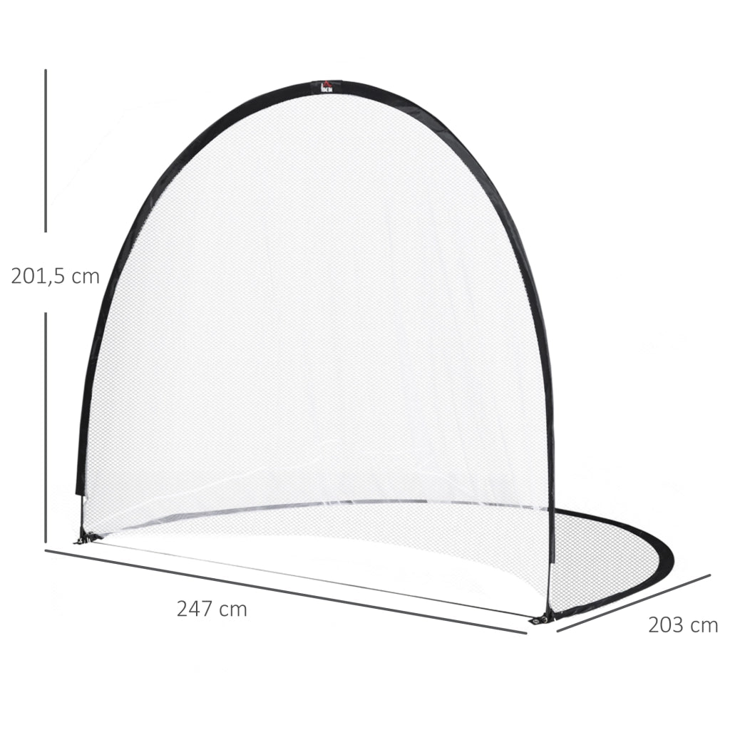 Gabbia da Calcio Sistema Pop Up ¨C Minimal ¨C 247x203x201.5 cm Nero Bianco