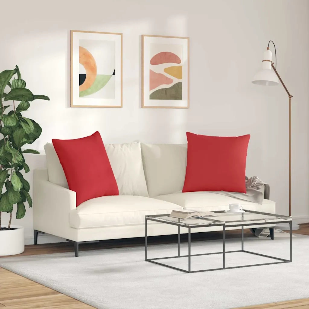 Cuscini da Divano 2 pcs Rosso 60 x 60 cm Tessuto 42014009