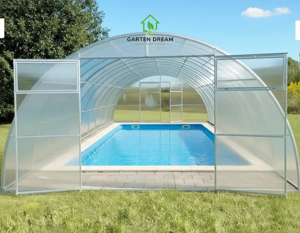Copertura per Piscina Garten Dream SERENA 4x10 m con Policarbonato 4 mm