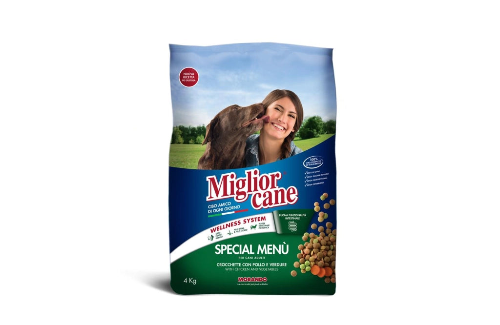 MIGLIOR CANE CROCCHETTE SPECIAL MENU CON POLLO E VERDURE 4 KG