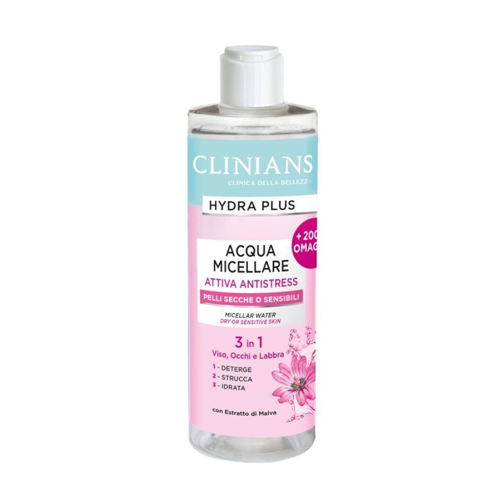 CLINIANS HYDRA PLUS ACQUA MICELLARE ANTISTRESS 3IN1 PELLI SENSIBILI 400ML