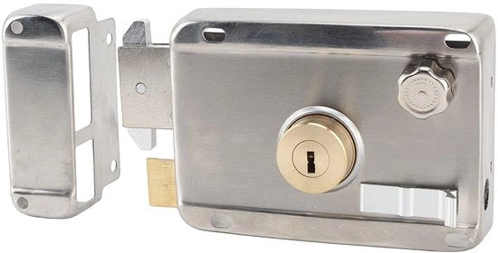 Antidiefstalslot per esterno per porta in acciaio o ferro battuto - in acciaio inossidabile - resistente - meccanico - adatto per porte in acciaio o ferro battuto - slot per esterno