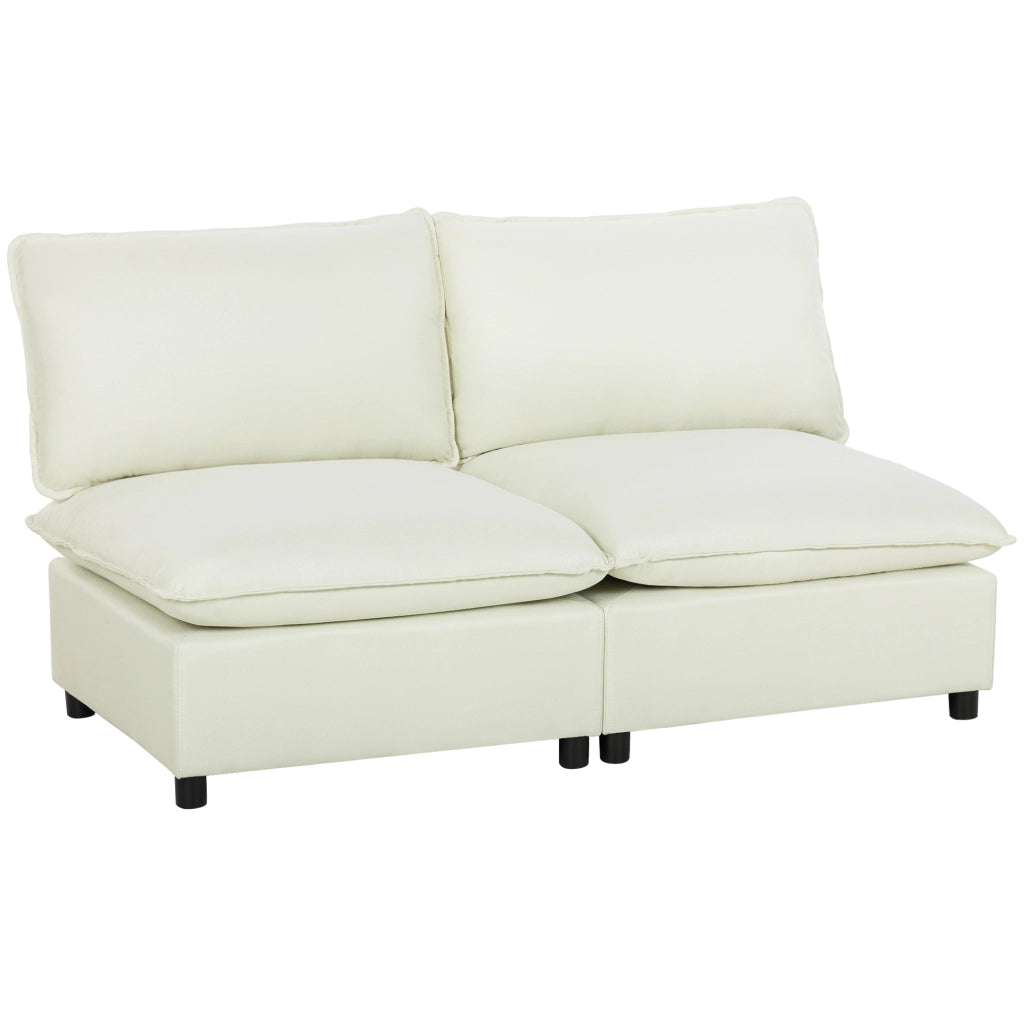 Divano 2 posti senza braccioli ¨C Minimal ¨C crema 146 cm