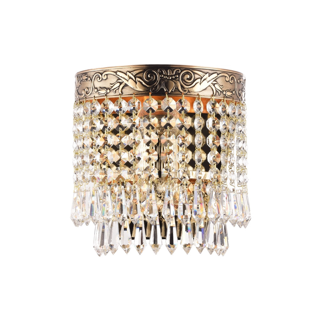 Maytoni Applique contemporanea Palace 1 luce E27 oro metallo cristallo