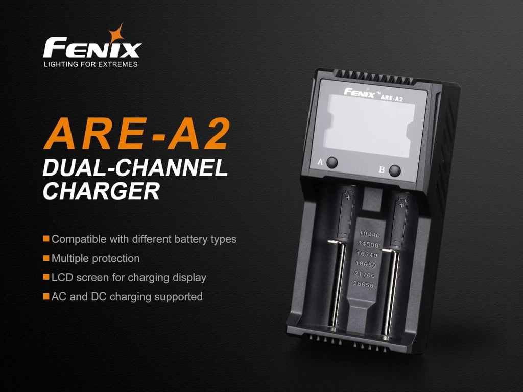Caricabatteria doppio canale FENIX ARE-A2