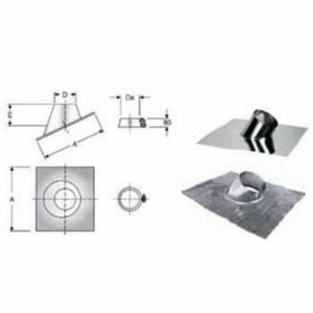 Inox doppia parete faldale per t etti inclinati d.180 b08x9sglrg