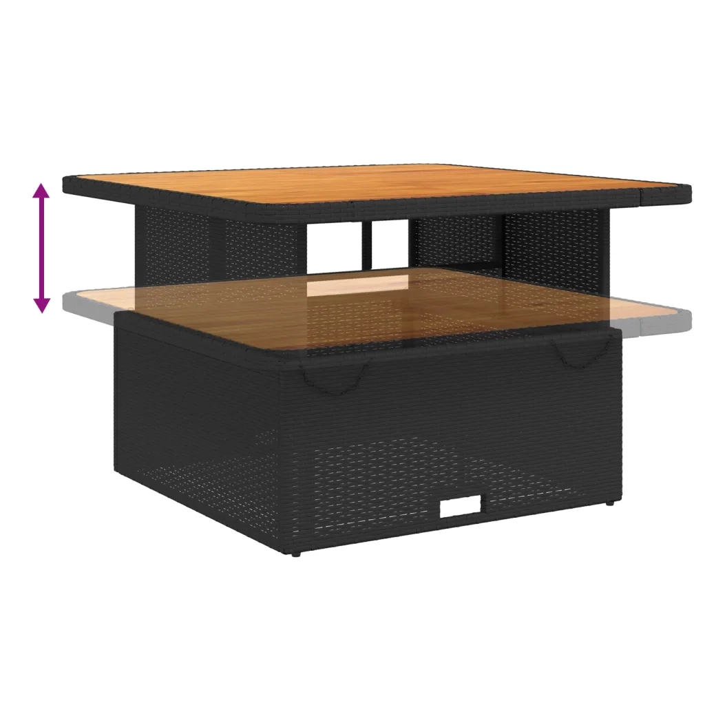 Set Divani da Giardino 2 pz con Cuscini in Polyrattan Nero