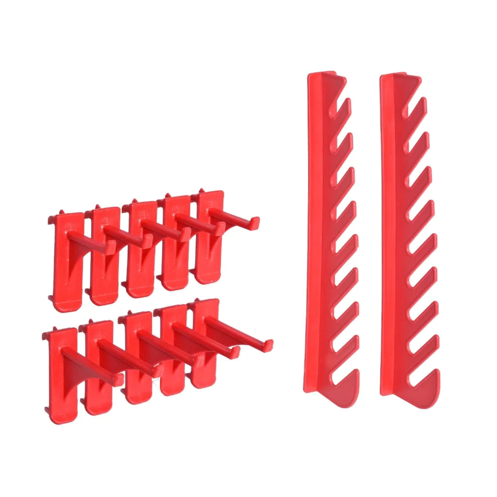 Kit Contenitori 71 pz con Pannelli a Parete Rosso e Nero 150810