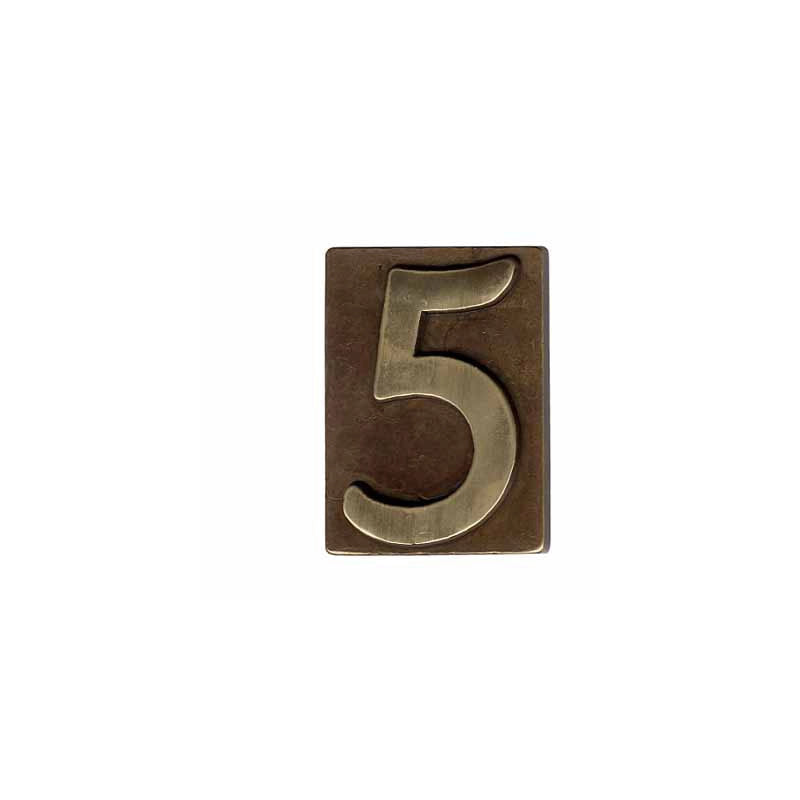 Numero Civico Ottone Bronzato 6 60X80