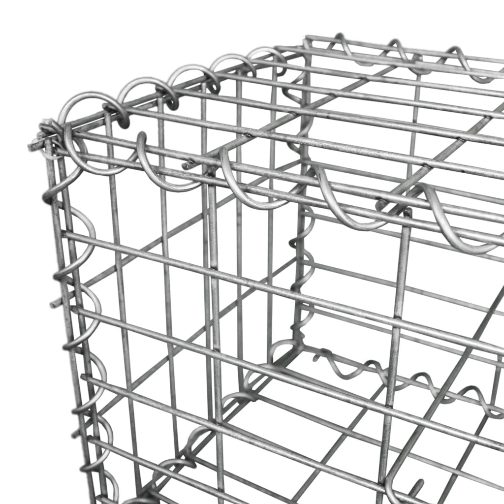 Gabbioni in Acciaio Galvanizzato 100x50x30cm Set 6 per Giardino