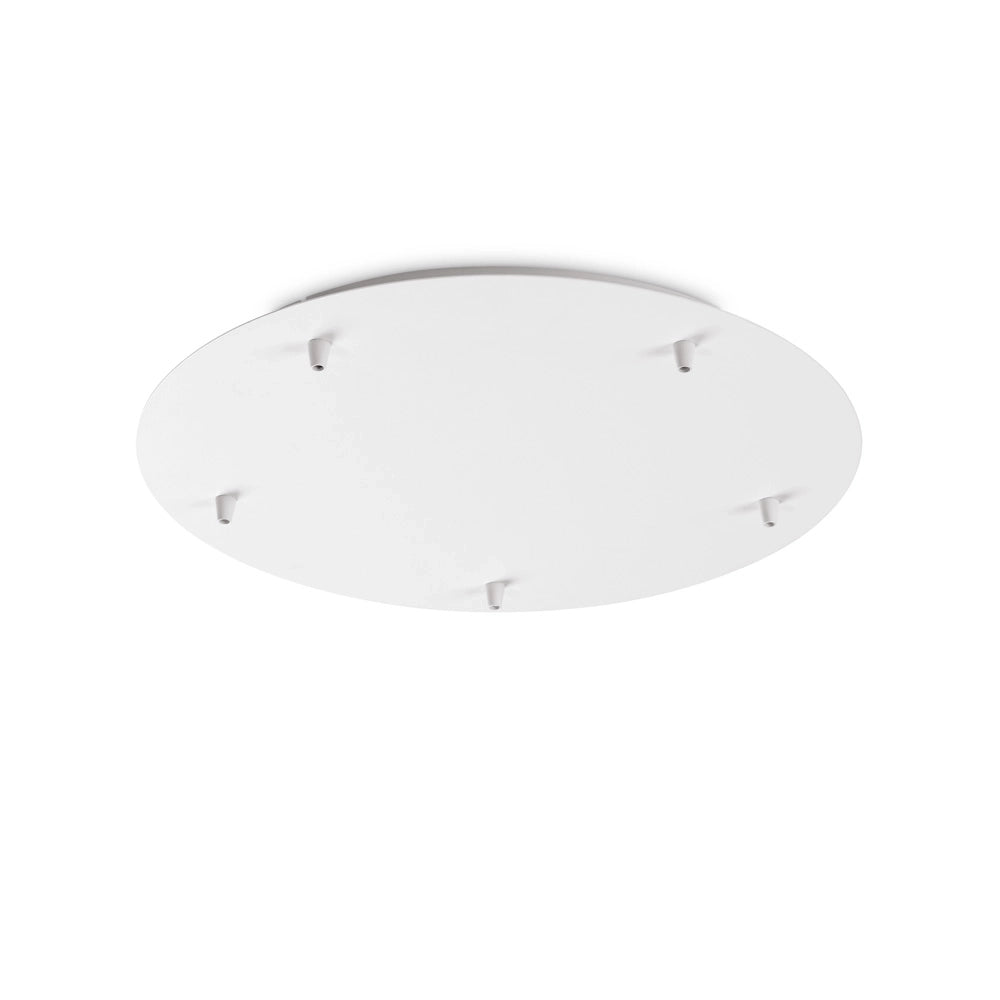 Rosone Standard All In Metallo Bianco 5 Luci