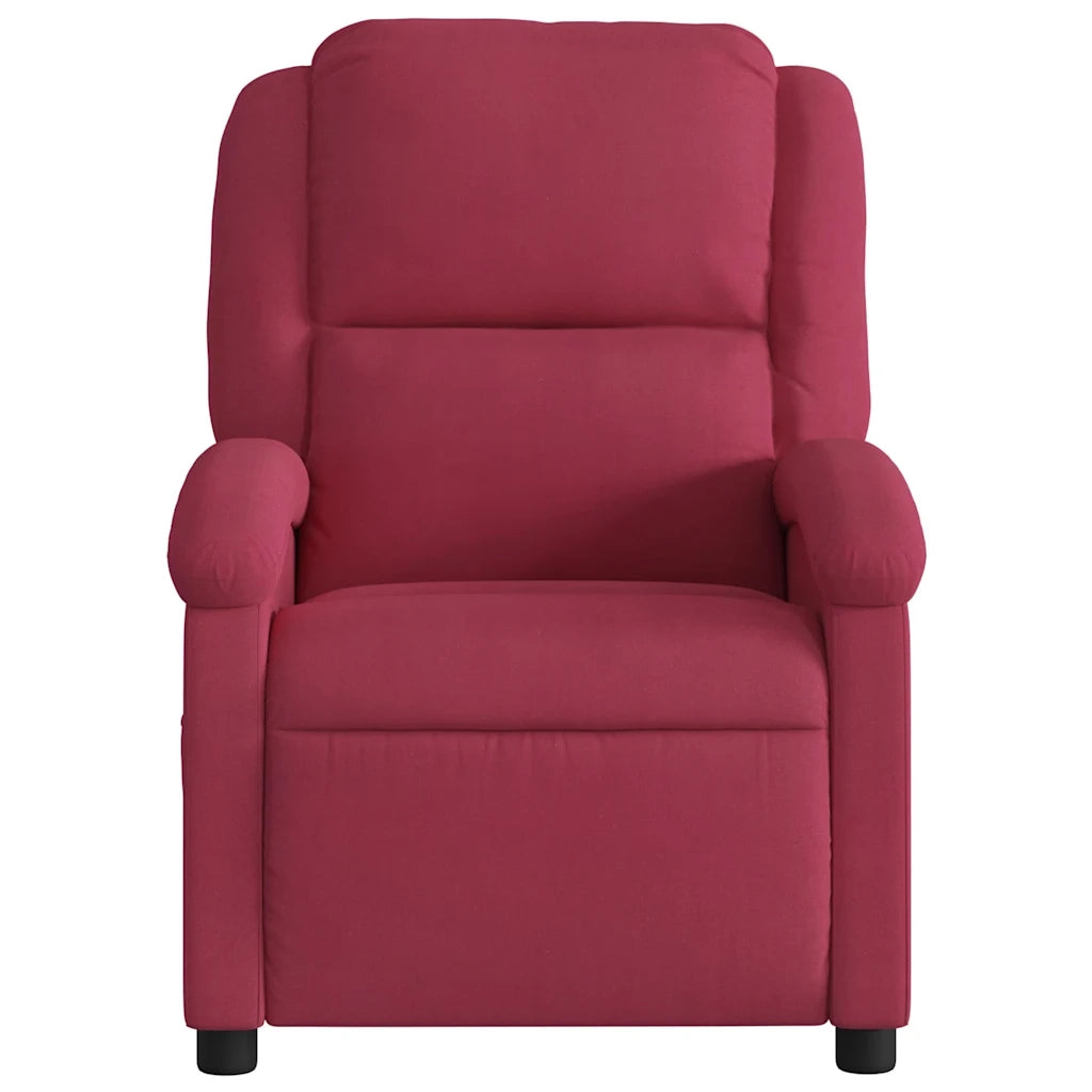 Poltrona Elettrica Reclinabile Rosso Vino in Tessuto 3204283