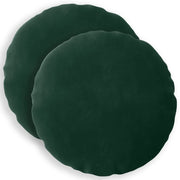Federa 2 pcs HEERLEN Verde Scuro Ø 60 cm Velluto 922863