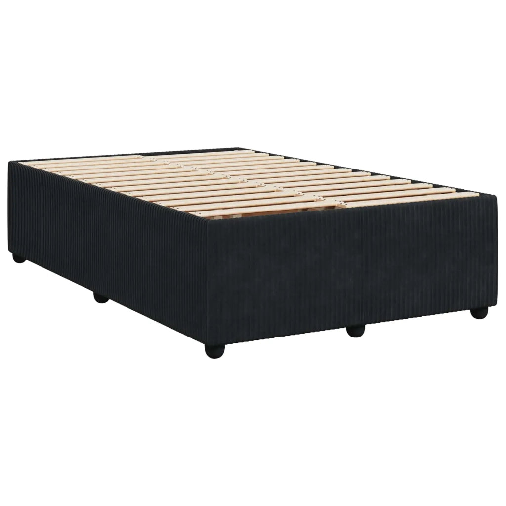 Letto box spring con materasso Nero 120 x 190 cm Velluto 3451633