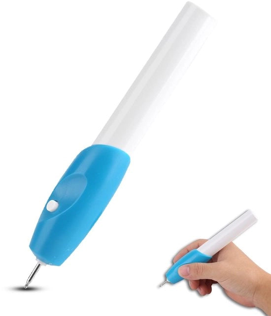 Gravatore Manuale Elettrico - Penna per Gravare per Legno e Plastica - Adatto per Vetro e Metallo - Multifunzionale - Preciso - Compattibile - Con Precisione