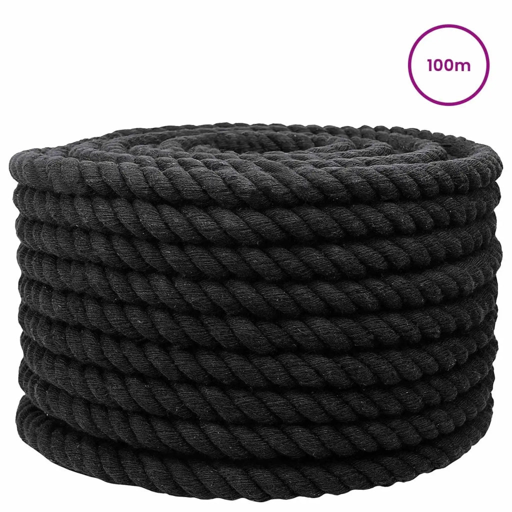 Corda | Fune Nero 2 x 2 x 10000 cm Cotone