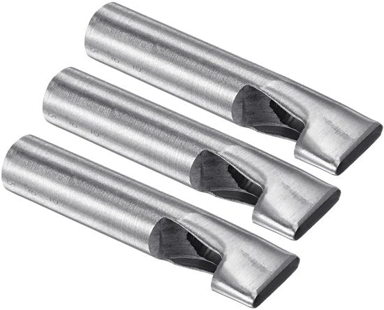 Set di Punti in Pelle di 3 pezzi - Stampa a punta per Pelle - Acciaio 45# - Resistente e Duraturo - 26 x 5mm - Adatto per Artigianato - Strumenti per Punti