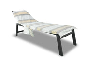 Telo Mare Lettino Spiaggia Piscina Con Cuscino E Tasche Modello Gold - Telo Mare - Grigio-Gold