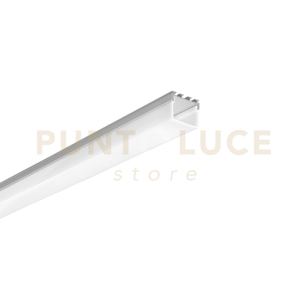 PROFILO LOOP ALLUMINIO E OPALE CON TAPPI E STAFFETTE INCLUSI 200X2,6X2,3CM