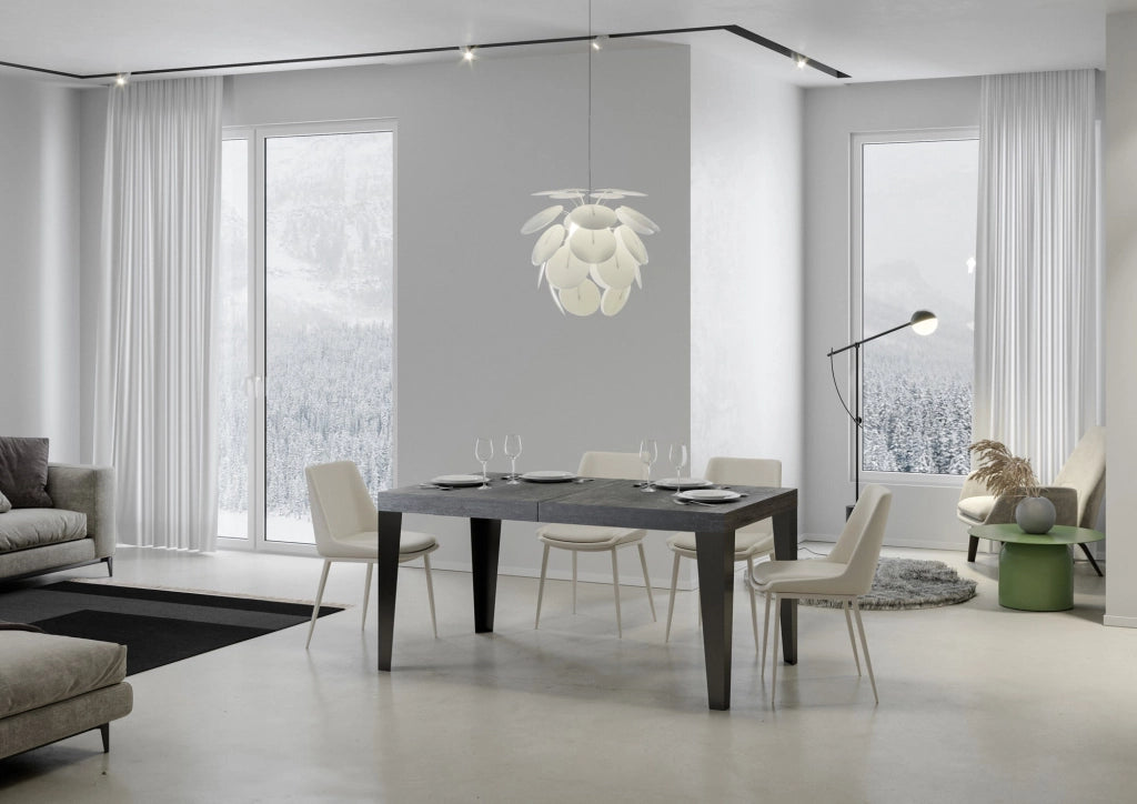 Tavolo Allungabile 160-244x80x77 cm Flame Cemento