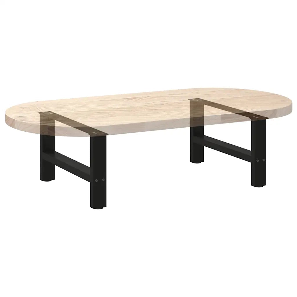 Gambe per Tavolino da Caffè Nere 2 pz 60x(30-31) cm Acciaio 4013264