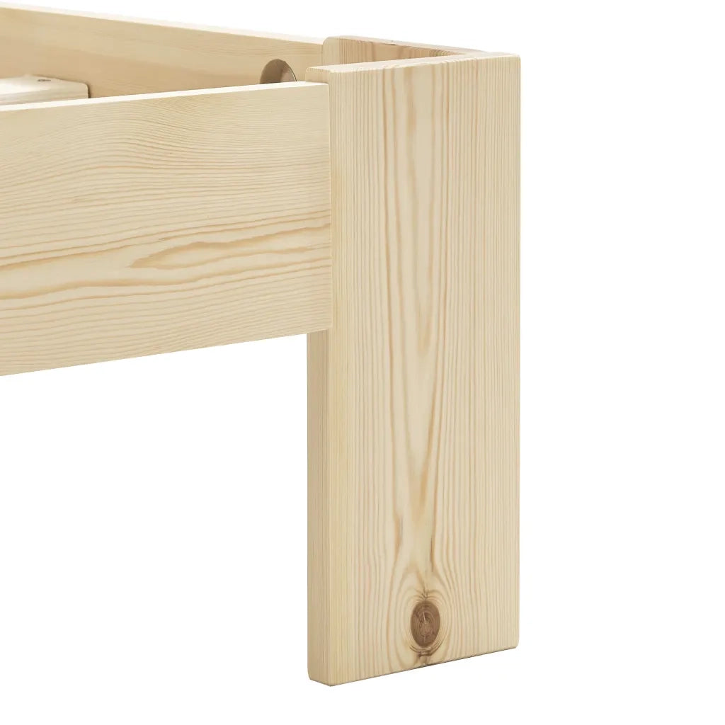Giroletto senza Materasso-Struttura Letto 140x200 cm in Legno Massello di Pino 374163