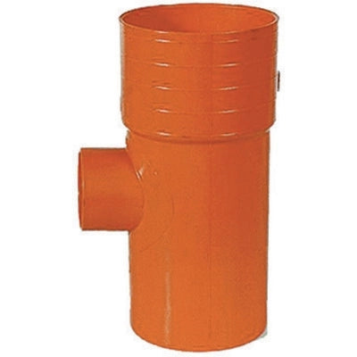 DERIVAZIONE  87  °  RIDOTTE IN PVC ARANCIO- Diam. 100 x 40- senza- pezzi 1