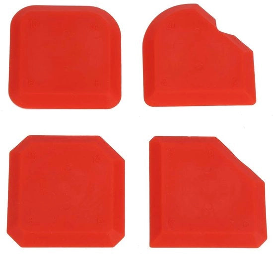 Kit di rimozione di sigillanti 4 pezzi - Strumento schiacciante - Pulitore - Kit di accessori nascosti - Applicatore in silicone - Set multi-funzione