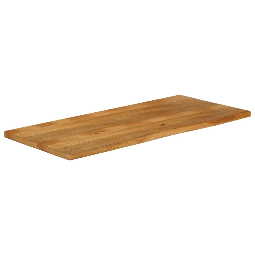 Piano Tavolo | Superficie Tavolo | Piano Scrivania Bordi Vivi 140x60x2,5 cm Legno Massello di Mango