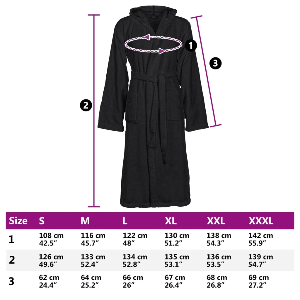 Accappatoio KINN Nero XL Cotone 4100838